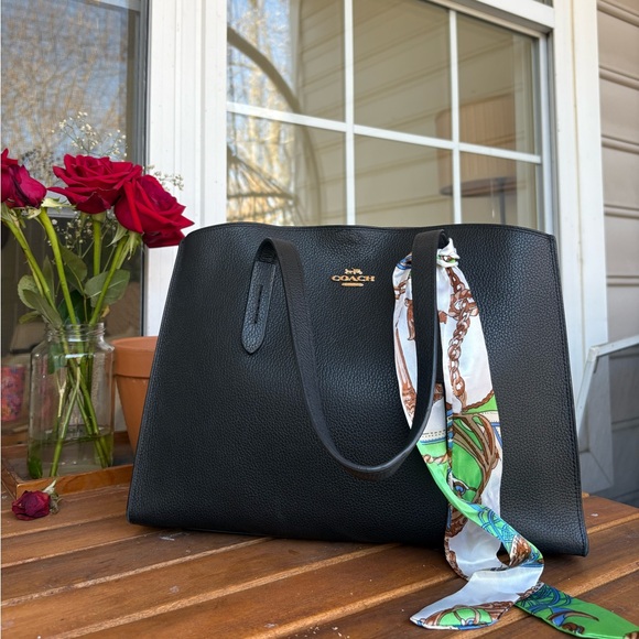 Coach Charlie Carryall Black Pebbled Leather Tote | 25137 | Hangtag | GUC - Picture 3 of 16